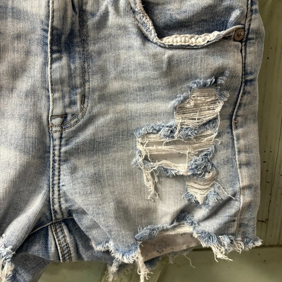 Women's American Eagle 00 Curvy Hi-Rise Shortie Denim‎ Jean Shorts - Picture 5 of 12